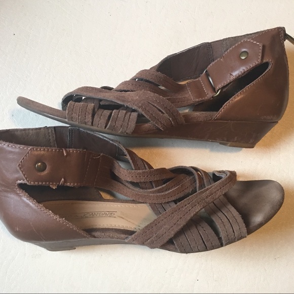 Suede Criss Cross Sandles - Picture 2 of 4
